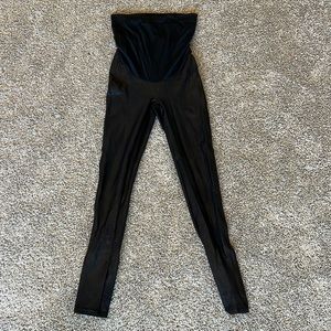Spanx faux leather maternity leggings